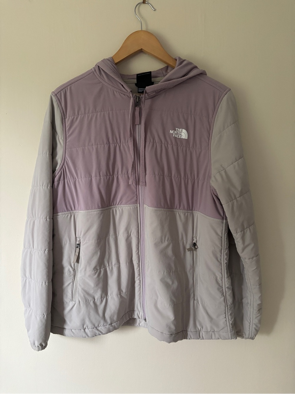 The North Face Hooded Jacket in Lavender and Light Gray large 💗